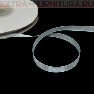 Лента атласная  6 мм  цв.090 светло-серый рул. 27,42м