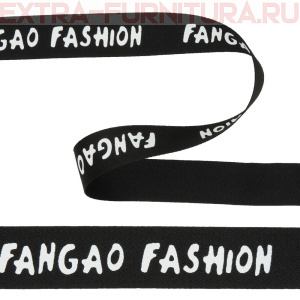 Тесьма FANGAO FASHION шир.25мм цв.черный (уп.43м)
