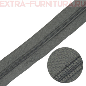 Молния рулонная спираль тип Т5, цв.319 серый, пл.13 гр/м