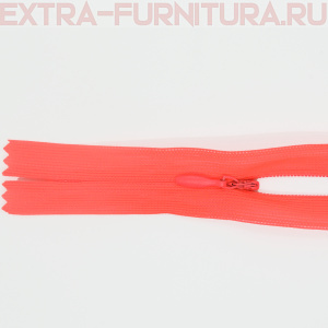 Молния потайная № 3, 50 см, цв. 335  розовый неон п/э пл.9,3 гр/м