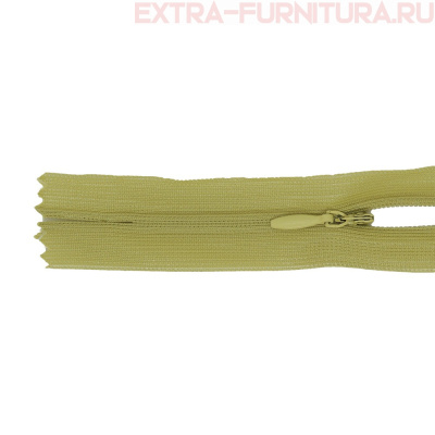 Молния потайная № 3, 50 см, цв. 245 сухая фисташка п/э пл.9,3 гр/м
