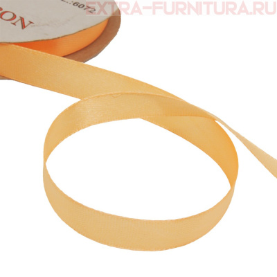 Лента атласная 12 мм цв. 072 персик рул. 27,42м