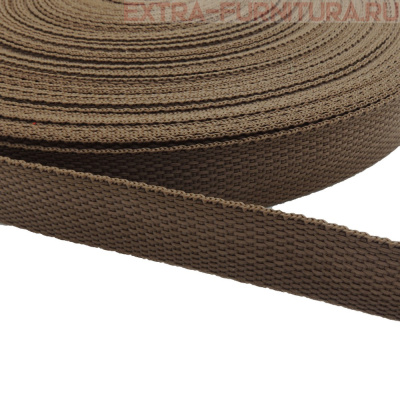 Стропа шир.25мм, цв.530 коричневый, уп.50м, пл. 9,8 гр/м *