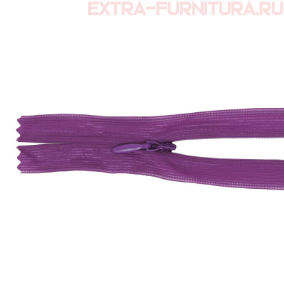 Молния потайная  № 3, 20 см, цв. 339 темно-сиреневый п/э пл.9,3 гр/м