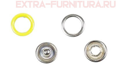 Кнопка рубашечная 9,5мм кольцо, цв.110 желтый глянцевый (уп.1440шт) Buttoni