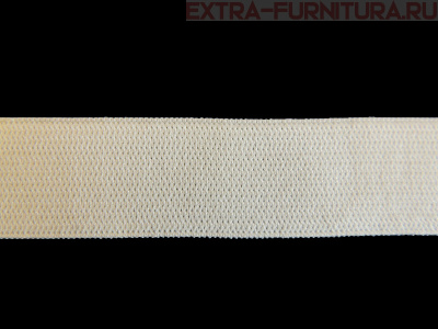 Резинка вязаная, 45мм (+/-2мм), цв.белый (уп.-50м*6 уп)