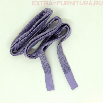 Шнурки плоские 130см, шир.15мм, прорезин.наконечник, цв.лаванда