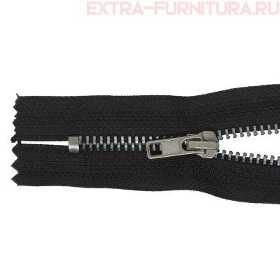 Молния джинсовая № 4, 14 см, черный оксид, цв.322 черный