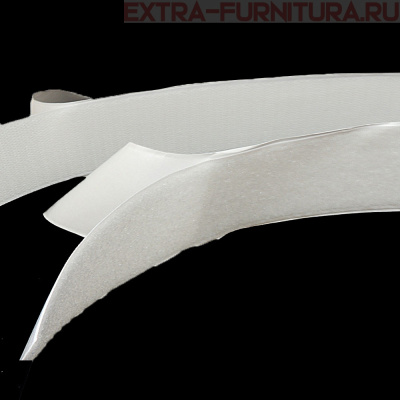 Лента контакт 16мм цв.белый 101 (25м) клеевая